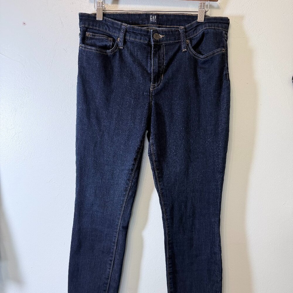 Gap Denim Favorite Jegging Mid Rise Jeans Womens Sz 30/10 Stretch Dark Wash